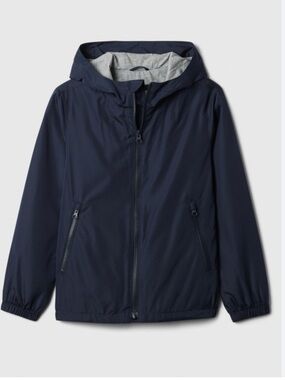 GAP Navy Hooded Kids Raincoat with Grey Hood Lining